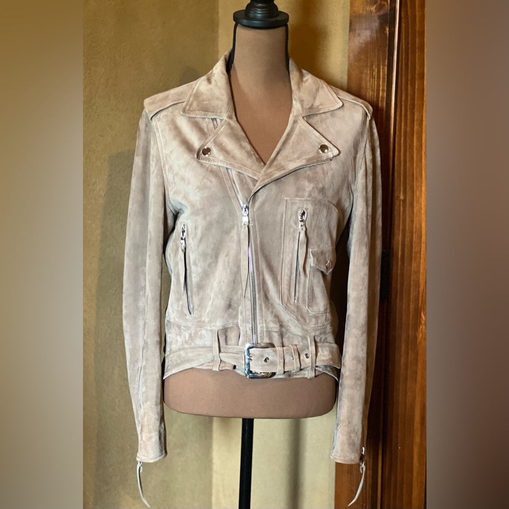 Ralph Lauren Purple Label Suede Jacket Size 10